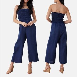 Bella Dahl Navy Strapless Jumpsuit
